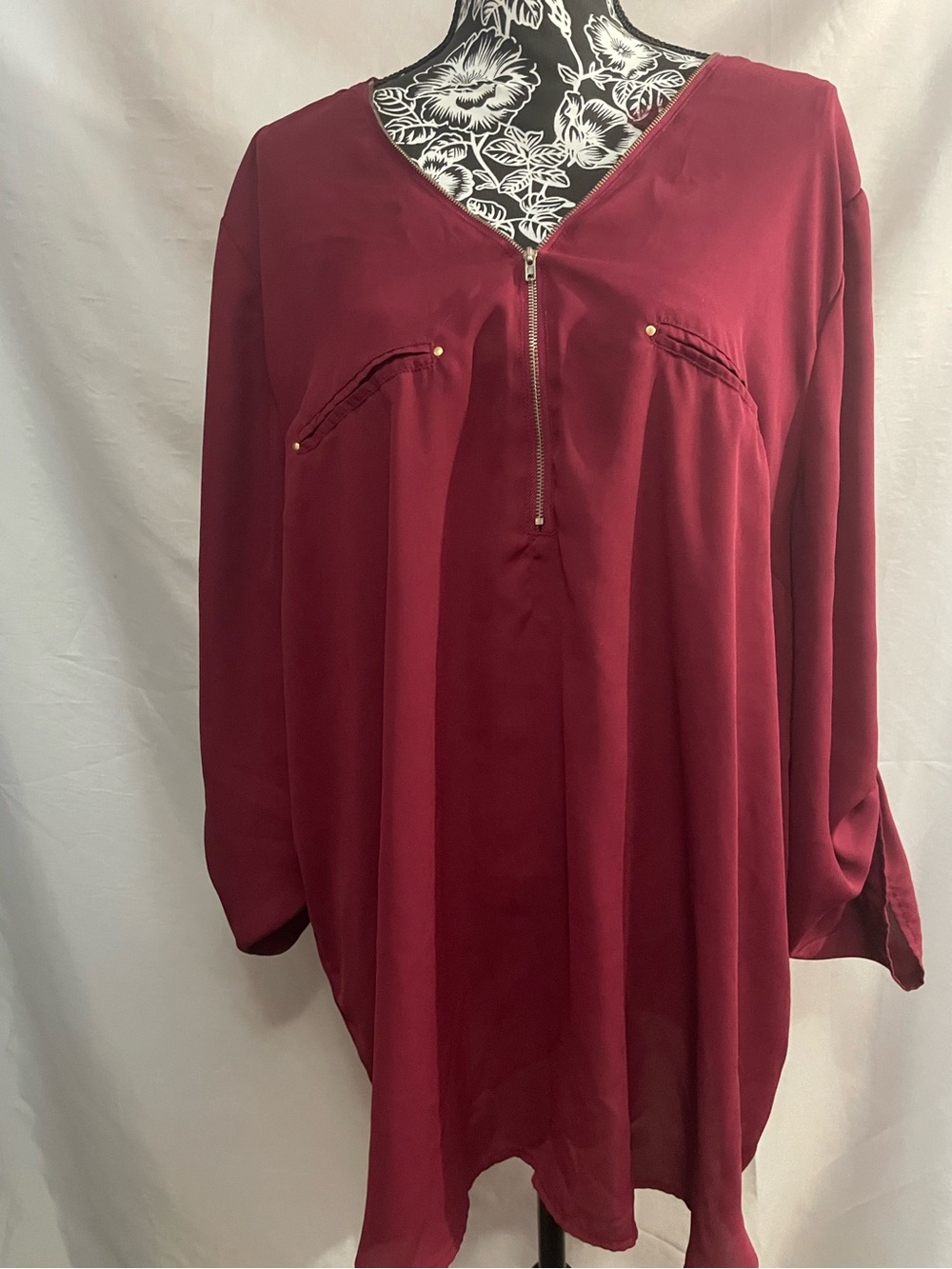 Burgundy Blouse